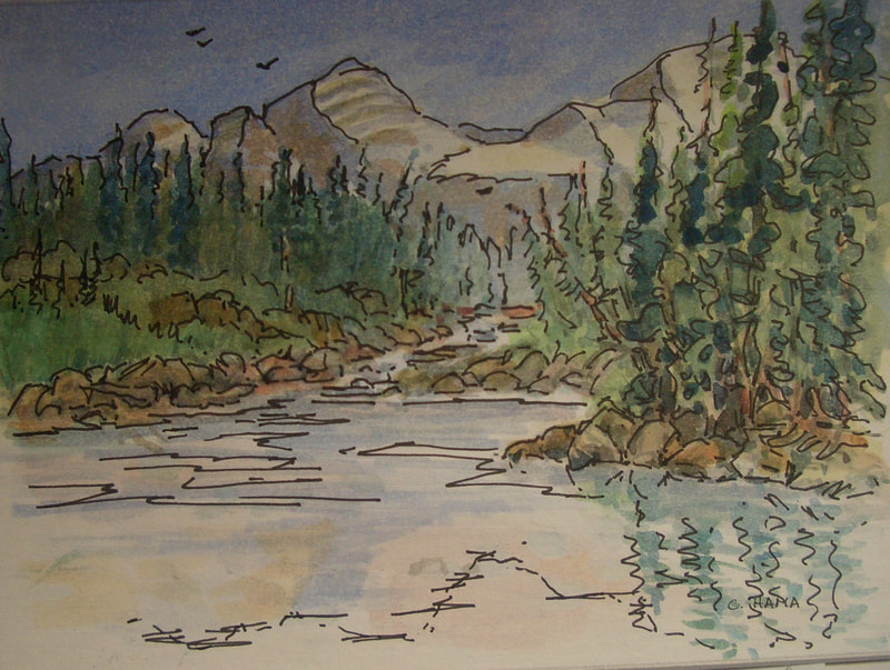 Police Creek and 3 sisters, Canmore, AB
